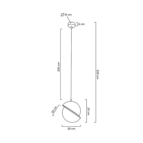Lampa wisząca GLOBE 20 złota - Moosee
